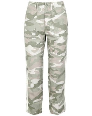 Mother Shaker Camouflage Cotton-Blend Trousers - Grey