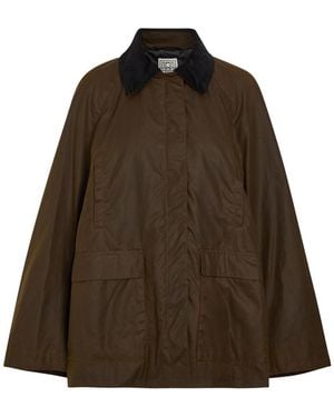 TOTEME Corduroy-Trimmed Waxed Cotton Jacket - Brown