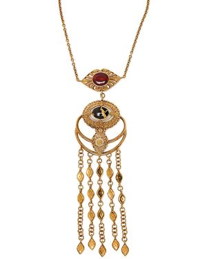 Chloé The Chloé Amulet Embellished Necklace - Metallic
