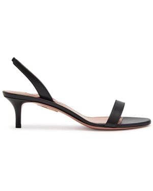 Aquazzura So Nude 50 Leather Sandals - Black