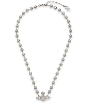 Vivienne Westwood Thames Mini Bas Relief Orb Necklace - Metallic