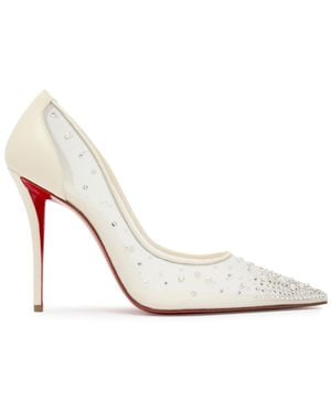 Christian Louboutin Miss Z Degrastrass Perla 100 Nappa Court Shoes - White