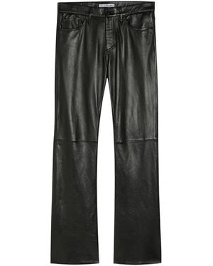 Acne Studios Bootcut Leather Pants - Gray