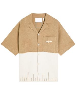 Axel Arigato Pier Textured Logo-Embroidered Wool Shirt - Natural