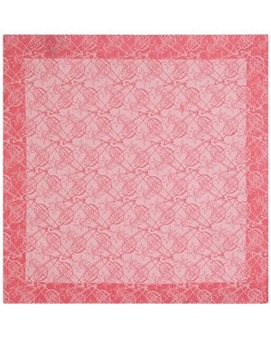 Vivienne Westwood Graffiti Logo-Monogrammed Silk And Cotton-Blend Scarf - Pink