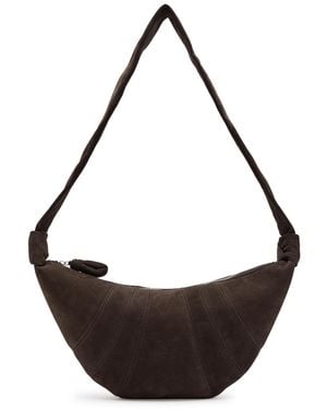 Lemaire Croissant Medium Nubuck Shoulder Bag - Metallic