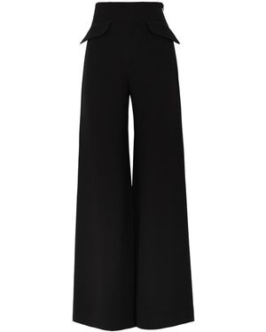 Nafsika Skourti Empire Wide-Leg Trousers - Black