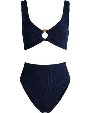 Hunza G Nadine Seersucker Bikini - Blue