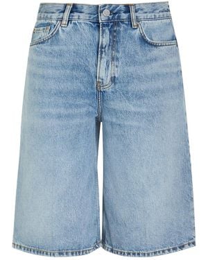 TOTEME Longline Denim Board Shorts - Blue