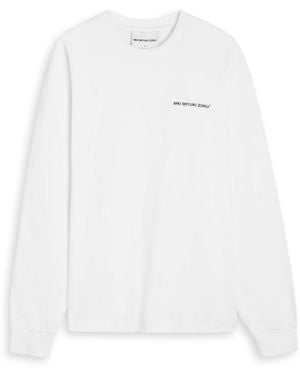 MKI Miyuki-Zoku Uniform Logo-Print Cotton T-Shirt - White