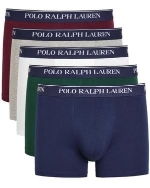 Polo Ralph Lauren Logo-Jacquard Stretch-Cotton Trunks - Blue