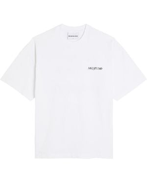 MKI Miyuki-Zoku Script Logo-Print Cotton T-Shirt - White