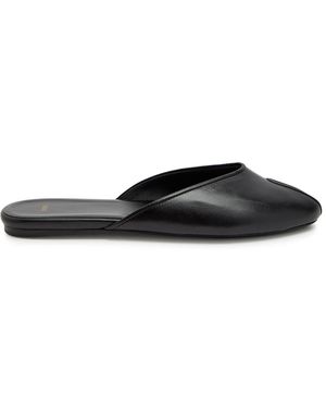 Jude Date Peep-Toe Leather Sandals - Black