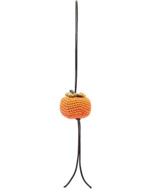 JW Anderson Persimmon Crochet Cotton Bag Charm - White