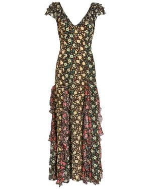 RIXO London Ambika Floral-Print Silk-Chiffon Maxi Dress - Multicolour
