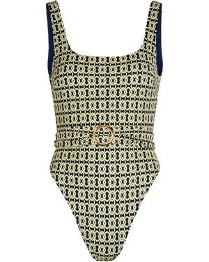 Away That Day Cayman Printed Swimsuit - White