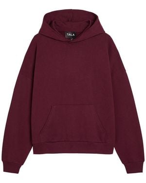 Tala Girlfriend Hooded Cotton-Blend Sweatshirt - Red