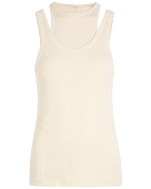 ARMARIUM Filippa Layered Ribbed Cotton Tank - Natural