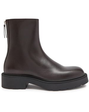 The Row Nobilis Fast Leather Ankle Boots - Brown