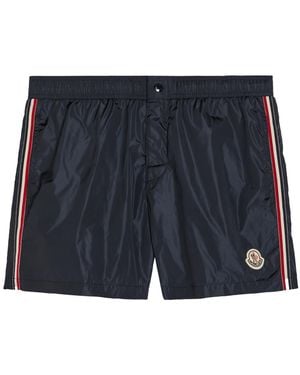 Moncler Logo Nylon Swim Shorts - Blue