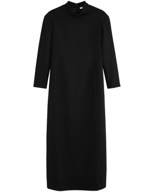 The Row Arno Wool-Blend Maxi Dress - Black