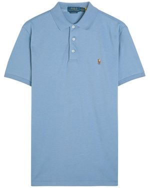 Polo Ralph Lauren Logo-Embroidered Cotton Polo Shirt - Blue
