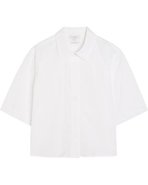 Vince Scalloped Detail Cotton Shirt - White