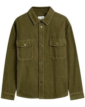 Saint Laurent Corduroy Overshirt - Green