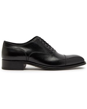 Tom Ford Claydon Leather Oxford Shoes - Black