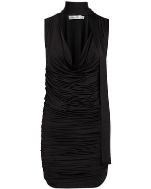 AYA MUSE Brise Scarf-Effect Stretch-Jersey Mini Dress - Black