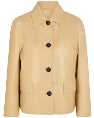 TOTEME Bonded Leather Jacket - Natural