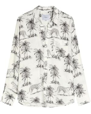 Rails Charlie Printed Linen-Blend Shirt - White