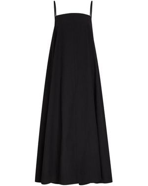 Studio Nicholson Gathered Cotton Midi Dress - Black