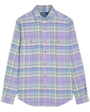 Polo Ralph Lauren Checked Flannel Shirt - Blue