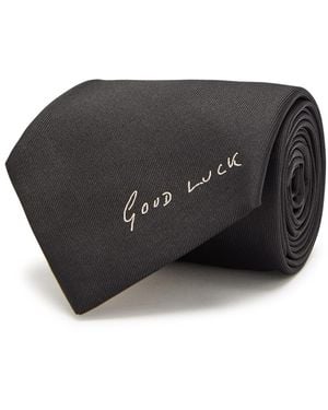 Paul Smith Good Luck Silk-Twill Tie - Black