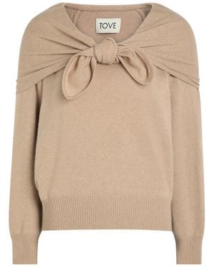 TOVE Malia Layered-Effect Cashmere Jumper - Natural