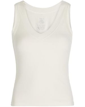 Tala 365 Ribbed V-Neck Stretch-Modal Vest - White