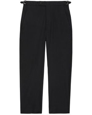 Bode Straight-Leg Seersucker Trousers - Black