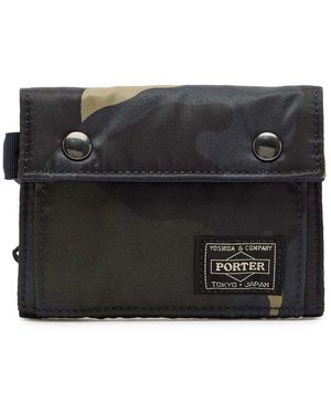 Porter-Yoshida and Co Counter Shade Camouflage Nylon-Twill Wallet - Black