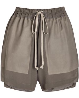 Rick Owens Silk Boxer Shorts - Gray
