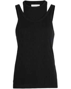ARMARIUM Filippa Layered Ribbed Cotton Tank - Black
