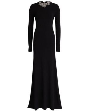 Rabanne Embellished Open-Back Gown - Black