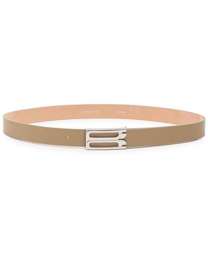 Victoria Beckham Dorian Leather Belt - Natural