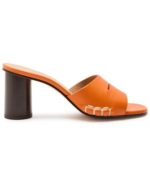 JW Anderson 70 Leather Loafer Mules - Brown
