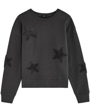Rails Sonia Star-Appliquéd Cotton Sweatshirt - Black