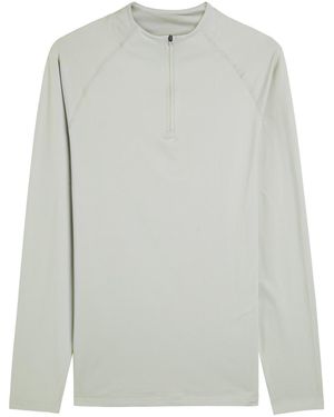 Condition Core Quarter-Zip Stretch-Jersey Top - Gray