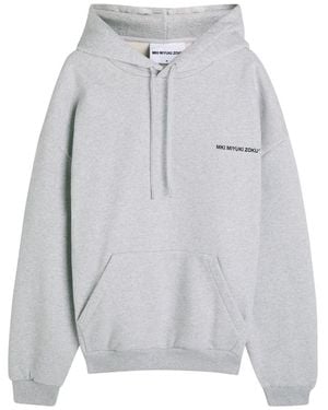 MKI Miyuki-Zoku Uniform Hooded Cotton-Blend Sweatshirt - Grey