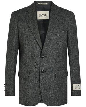 GANT Herringbone Tweed Blazer - Black