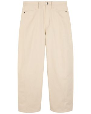 Maria McManus Bow Crop Barrel-Leg Jeans - Natural