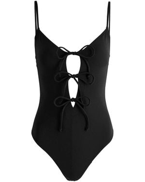Lisa Marie Fernandez Three Tie Maillot Swimsuit - Black